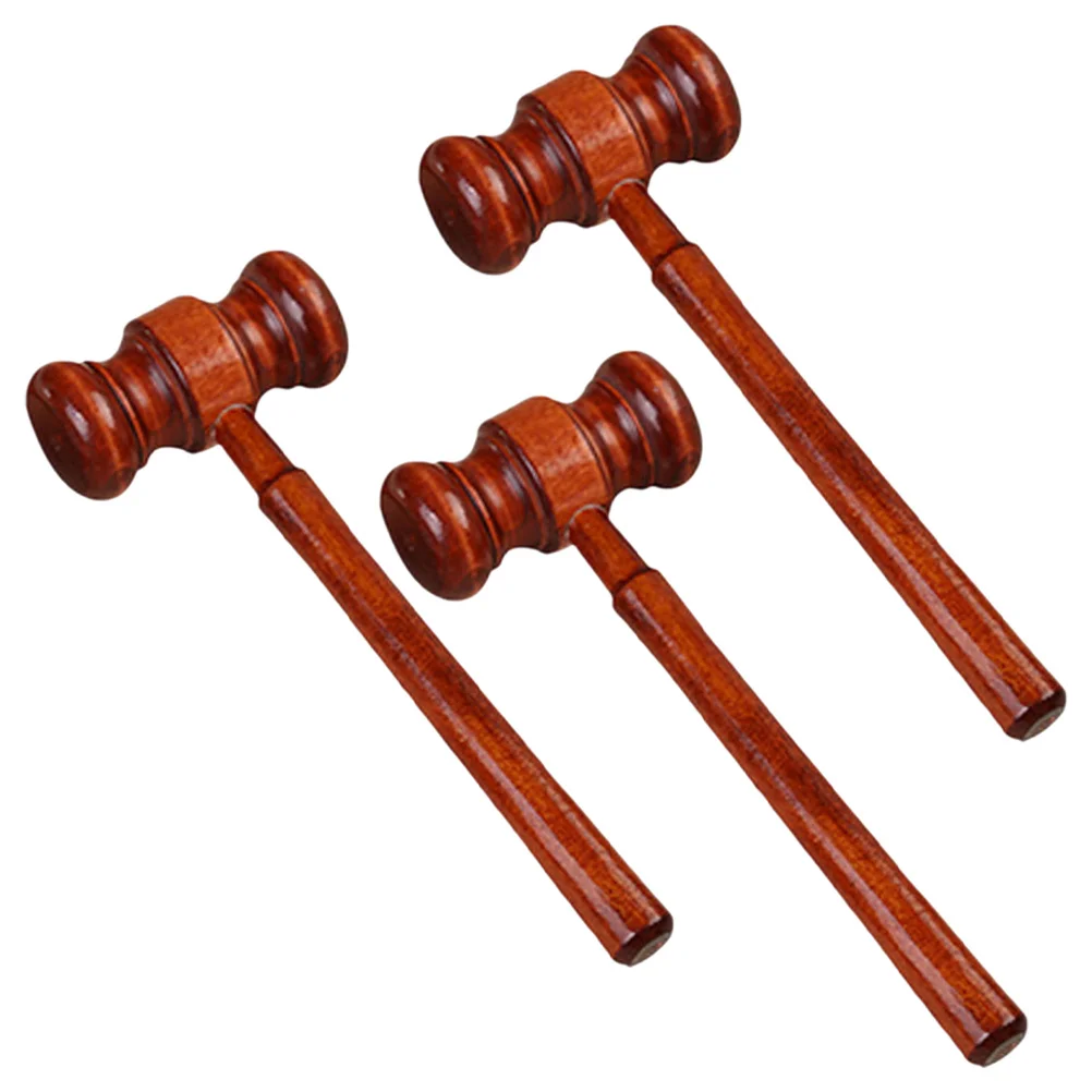 

3pcs Judge Gavel Wooden Auction Hammer For Lawyer Court Decor Mini Solid Wood Gavel Prop Party Favor Executive Office Accessory