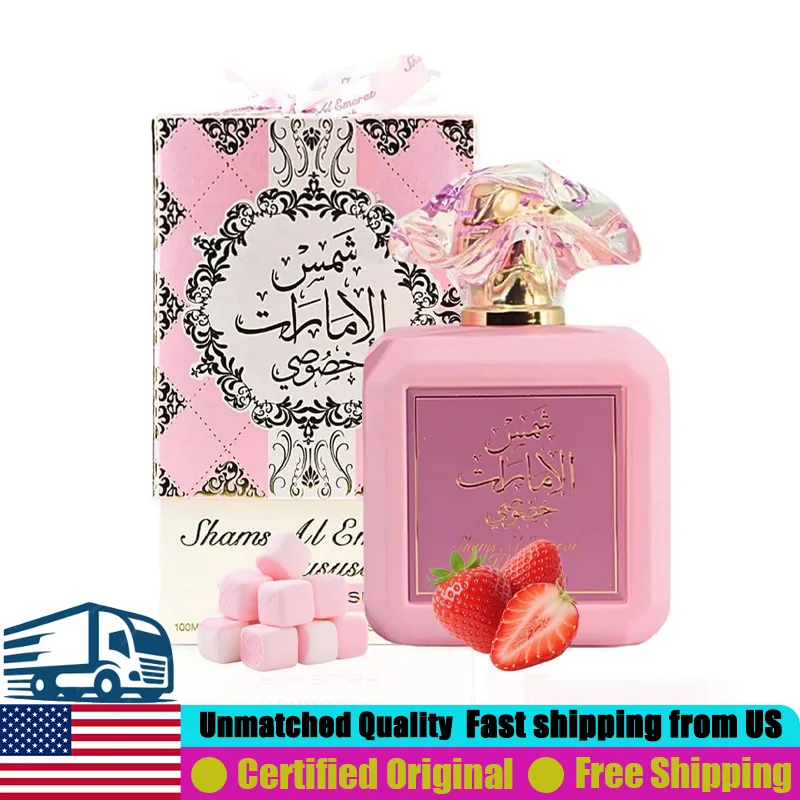 

Ard Al Zaafaran Shams Al Emarat Pink Blush EDP 3.4 Ounce Premium Arabian Perfumes Lasting Floral Fruity Gourmand Unisex Cologne