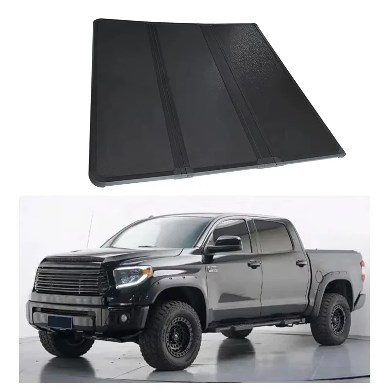 

High Quality Hard Tri Fold Tonneau Bed Cover Factory Metal Material Pickup Bed Cover for Tundra 5.5ft
