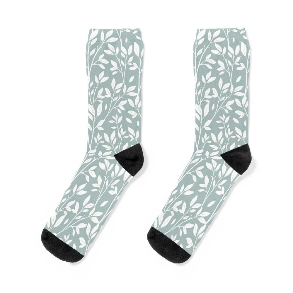 

Botanical - 01 - Sage Green Socks Christmas valentine gift ideas anti-slip basketball Socks Men Women's