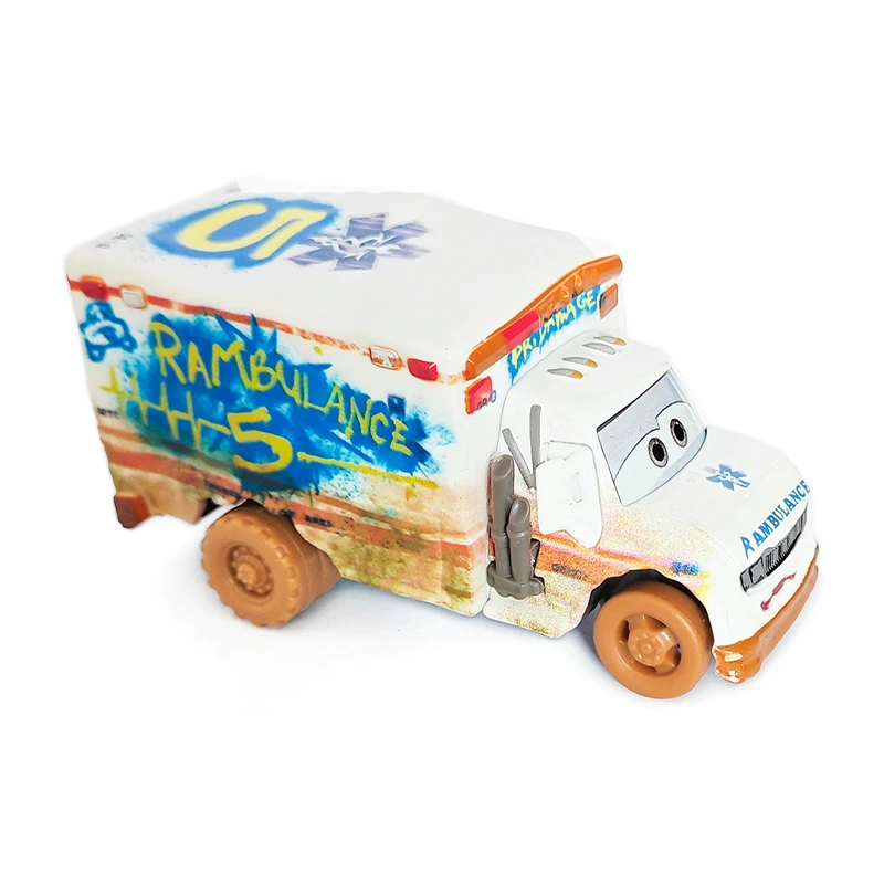Pixar Cars Arvy und Dr. Damage Fahrzeugmodell, Rennwagen-Spielzeug für Kinder, Mini-Rennfahrer, LKW-Sammlerstücke, Geburtstagsgeschenke für Kinder – Detail 14