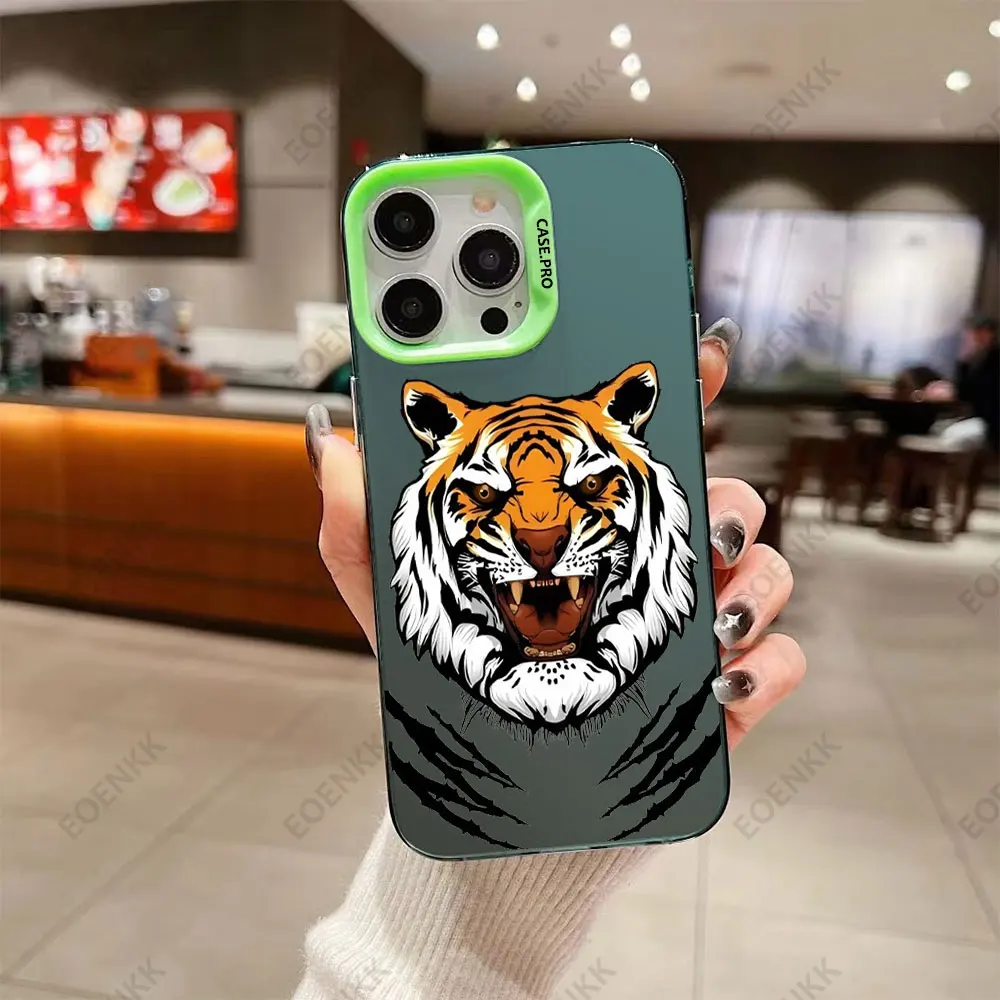 Tiger Head Pattern Advanced Phone Case For iPhone 16 15 14 13 12 11 Pro Max 7 8 14 15 16 Plus X XR XS Max Lightweight Case