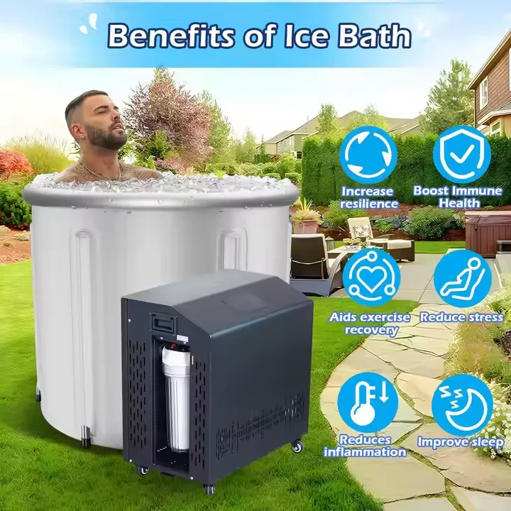0.8HP  Portable Compact Cold Plunge Chiller Equipment Water Cooling System for Ice Bath Chiller