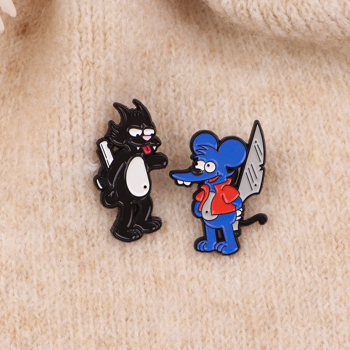 Funny Cartoon Enamel Pins Metal Mouse Brooch Backpack Hat Bag Collar Lapel Badges Men Women Fashion Jewelry Collection Gift