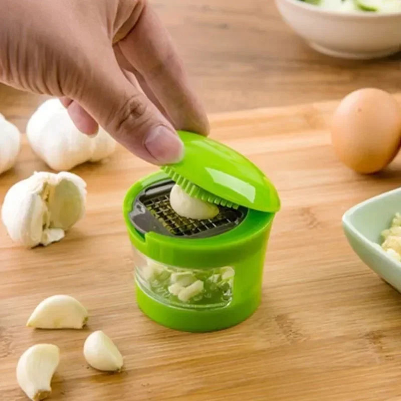 Garlic Grater Mini Portable ABS Stainless Steel Garlic Press Chopper Slicer Hand Presser Grinder Crusher Kitchen Tool & Gadget