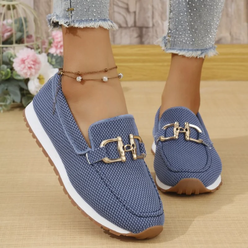 Women Casual Shoes Fashion Breathable Walking Mesh Flat Shoes Sneakers Women 2025 Gym Vulcanized Shoes White Female Footwear