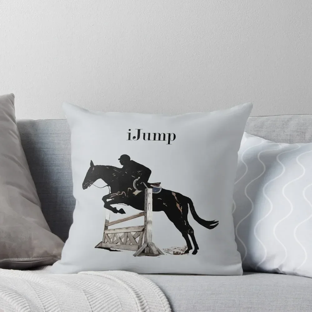 

Cute iJump Equestrian Horse T-Shirt and Hoodies Throw Pillow Embroidered Cushion Cover Sofa Covers For Living Room pillow