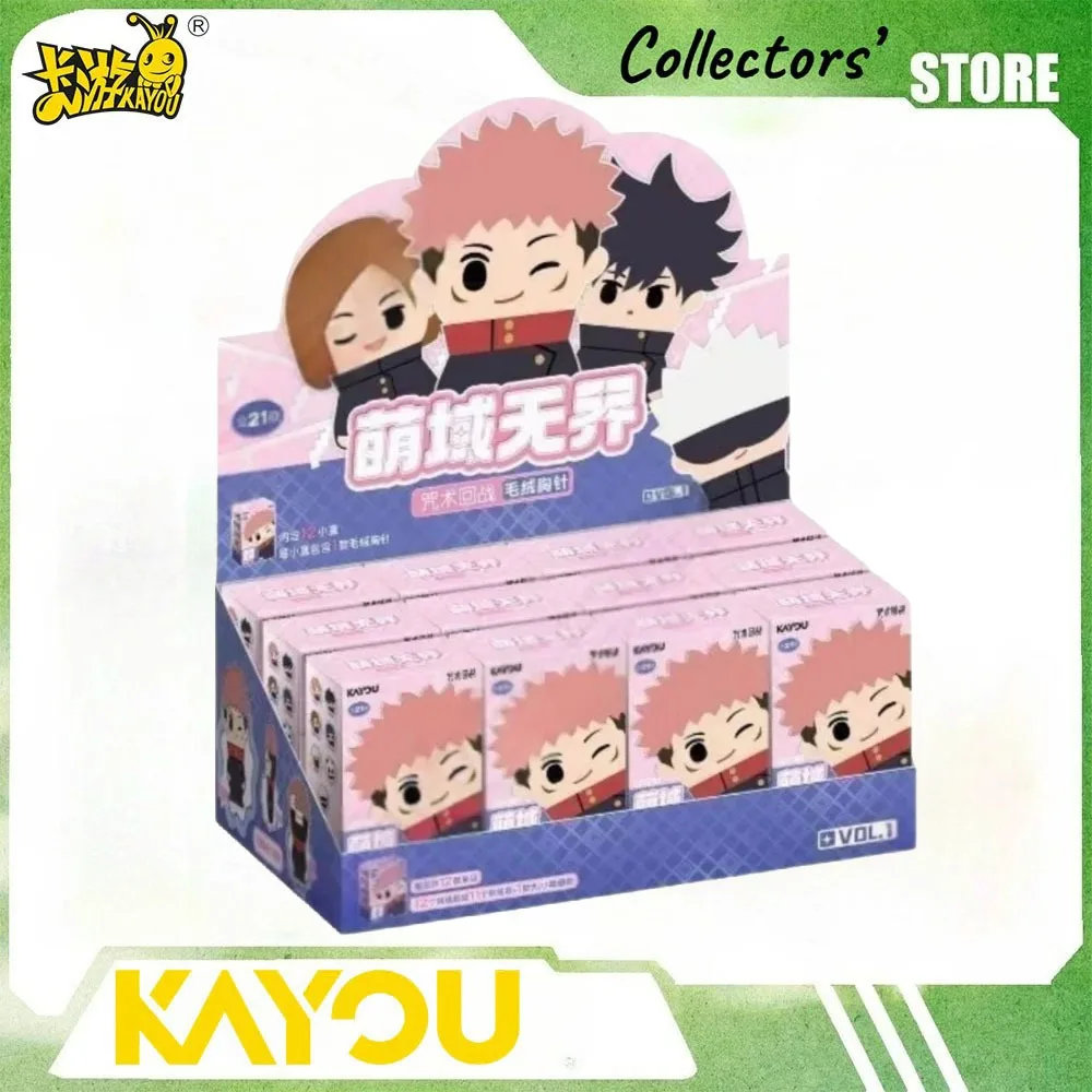 New Original KAYOU Official Jujutsu Kaisen Itadori Yuji Gojo Satoru Fushiguro Megumi Brooch Blind Box Anime Character Toys Gifts