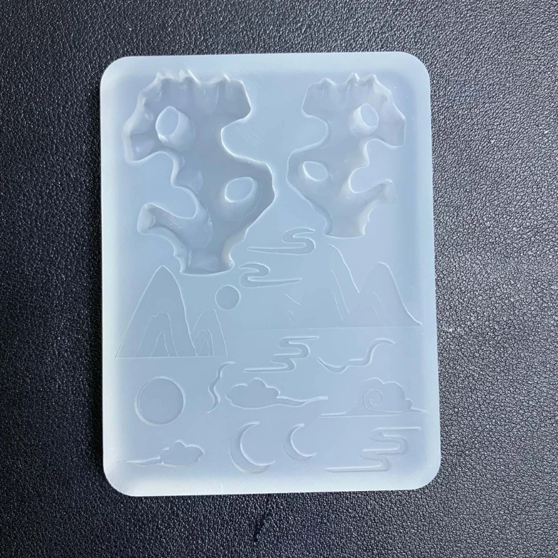 Moon Silicone Mould for Clay Molds Resin Cast Mold DIY Keychain Pendant Mini Dollhouse Accessory