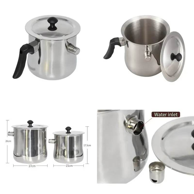 New Stainless Steel Double Pot Beeswax Melter