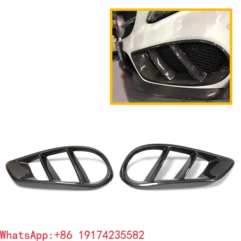 

W205 Carbon Fiber Front Vent Replacement for Merce Bez C Class W205 2015-2018 4 DOORS Sport Version Front Bumper Air Vent