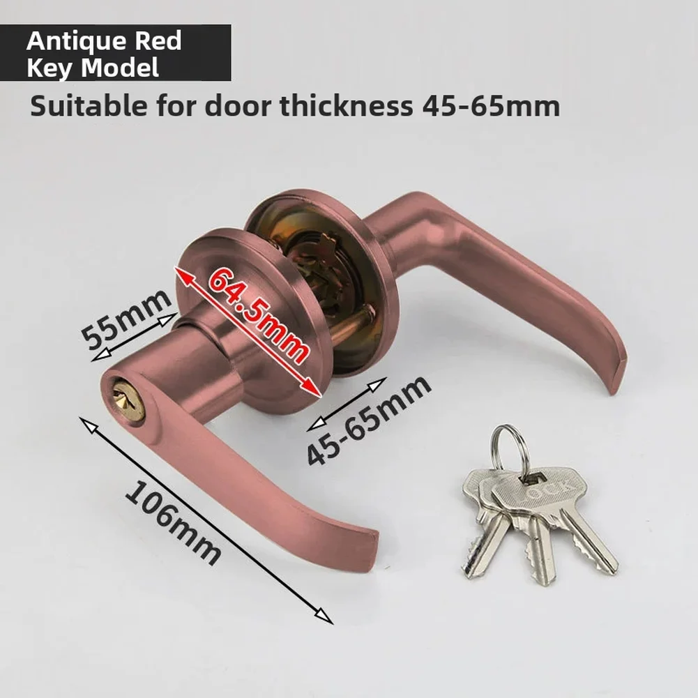 Three Rod Aluminum Alloy Bathroom Door for Lock for Home Use with for Ball and Lever Lock Functionality and Consistent Operation