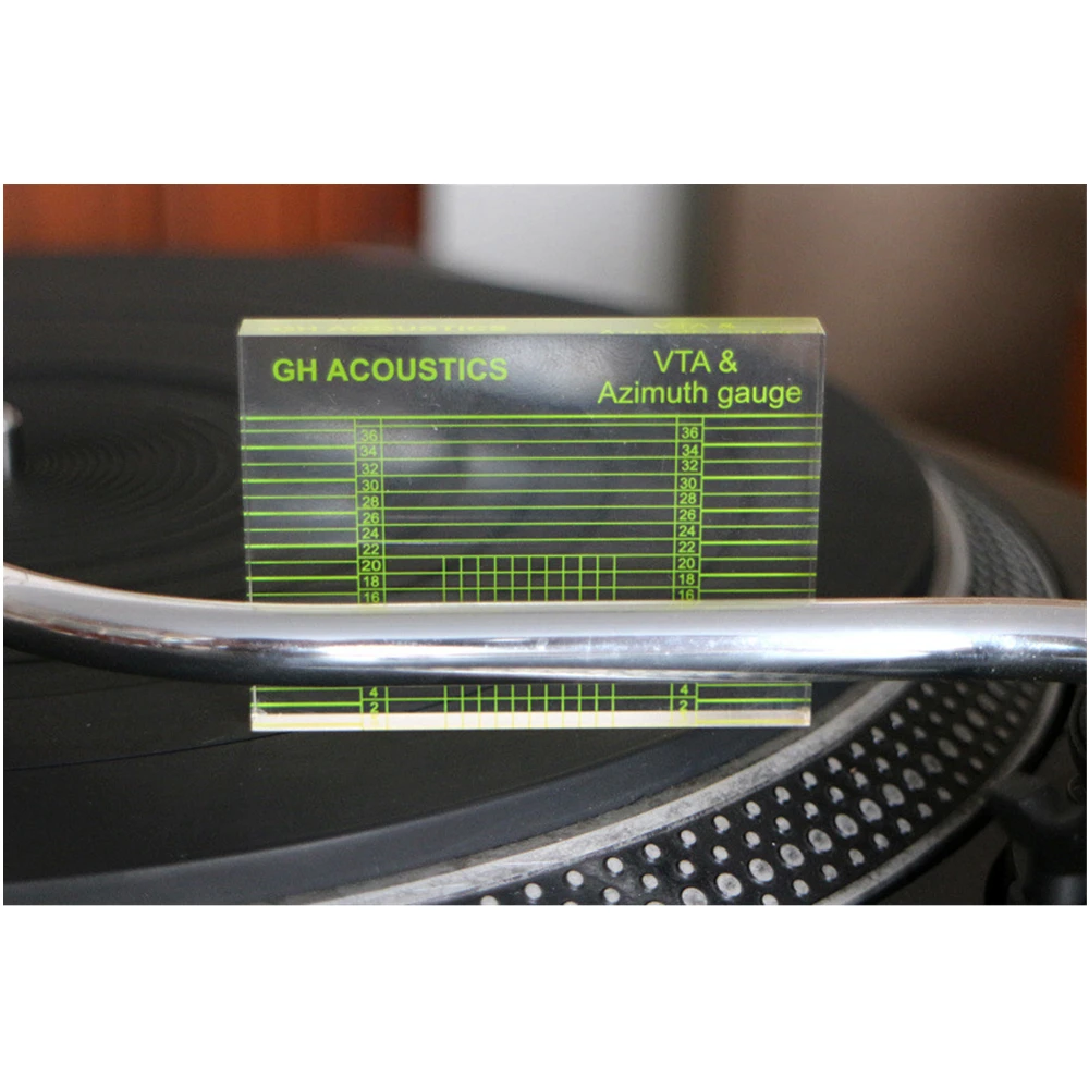 Phonograph VTA Azimuth Gauge Alignment Block Ruler VTA & Cartridge Azimuth Alignment Ruler Record Player Measuring Phono Tonearm