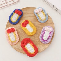 6 Pcs/Set Sweet Knitting Wool Clip for Baby Girls Bows Hairpin Clip Cute Cartoon Bangs Barrettes Hair Accessories Side Hairpin