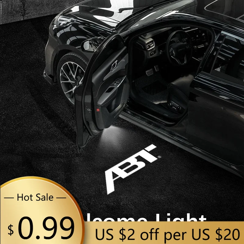 Hub Caps LED Car Door Logo Projector Lamps Welcome Light For Audi ABT A1 A3 A4 A5 A6 B5 B6 B7 B8 C5 C6 C7 A7 A8 Q3 Q5 Q7 Car Acc