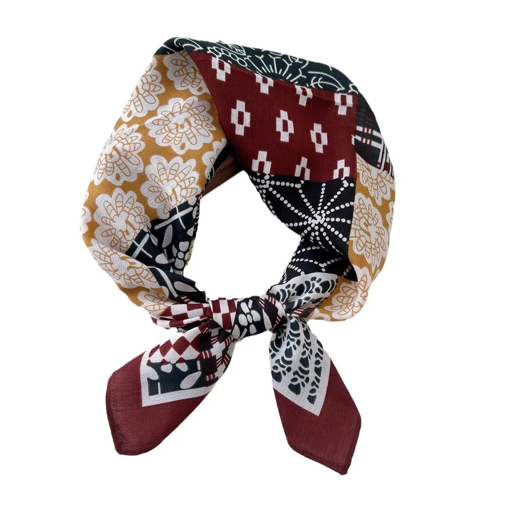 65*65cm Hair Scarf Cotton Square Scarf Bandanas Hairband Headband Hairscarf Headscarf Turban Shawl Wrap