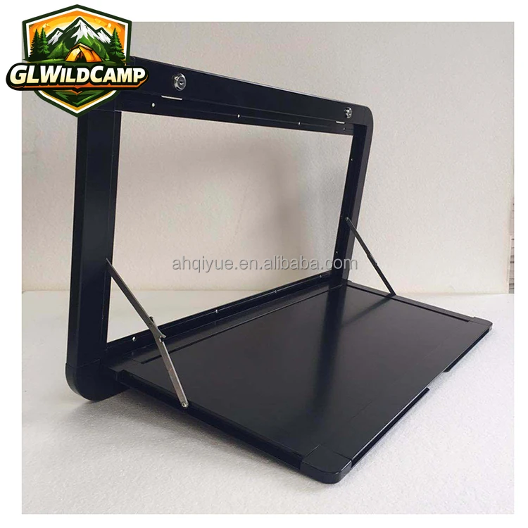 1000x550mm Trailer Caravan Folding Picnic Table Travel Dining Table for Recreational Vehicle Touring Caravan Off-road Camper
