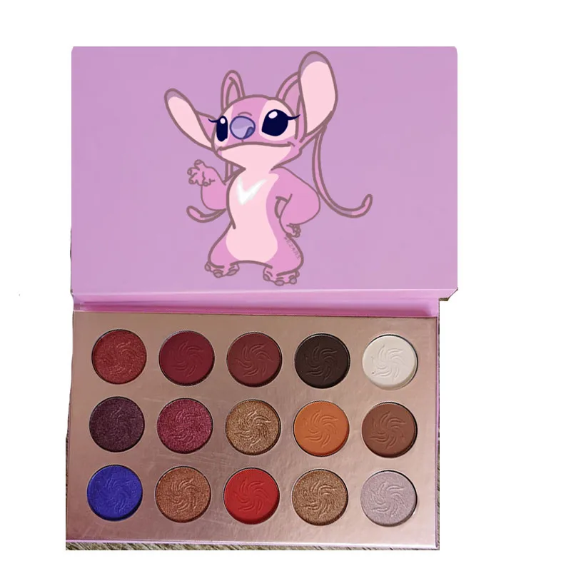 Creativity Stitch Eye Shadow Palette Colorful Fashion Student Girl Kawaii Cartoon Pattern Cosmetic High Capacity Life Supplies