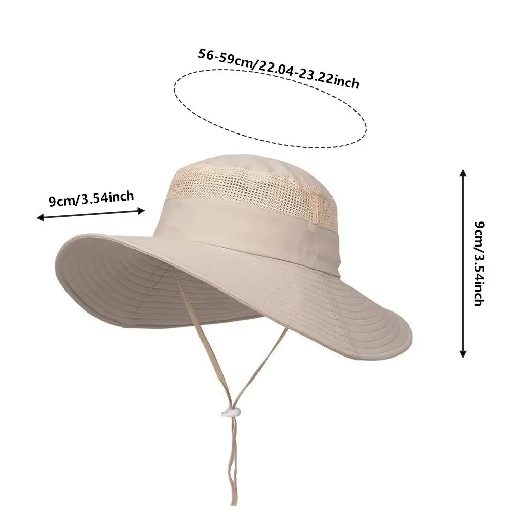 Sombrilla de aleros grandes para hombre, sombrero de Sol para montar, senderismo, pesca al aire libre, gorra de pescador, sombrero de Sol de moda, envío gratis