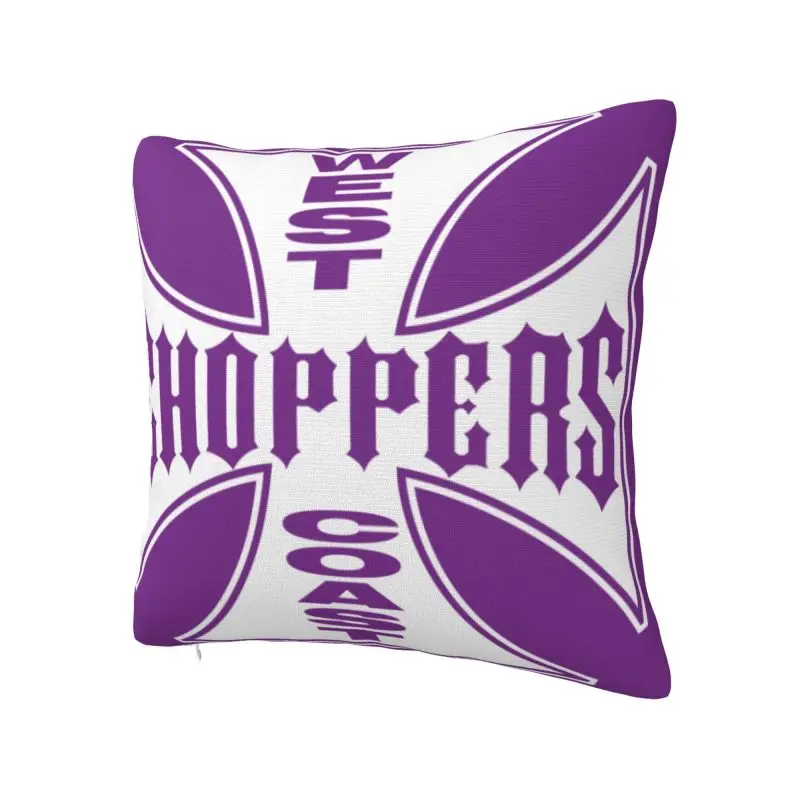 West Coast Iron Cross Choppers Pillow Covers Home Decorative Modern Outdoor Cushions Square Pillowcase