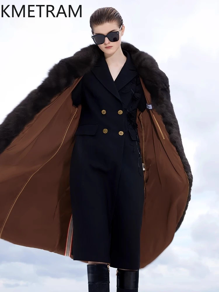 100 % natürliche Zobelfelljacke für Damen, hochwertiger langer Echtpelzmantel, Wintermäntel, Damenbekleidung, 2025, neu in Oberbekleidung Fourrure