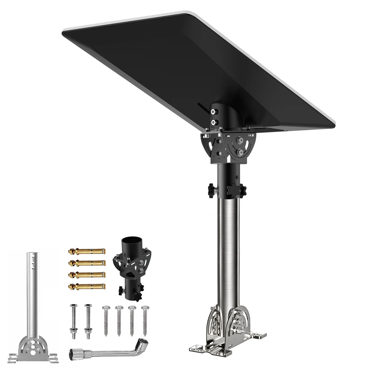 Starlink V5 Roof Mount, Wall & Pole Mounting Kit,160° Tilt Adjustable Heavy-Duty Metal Support,For Starlink Gen 5 Install Bracke