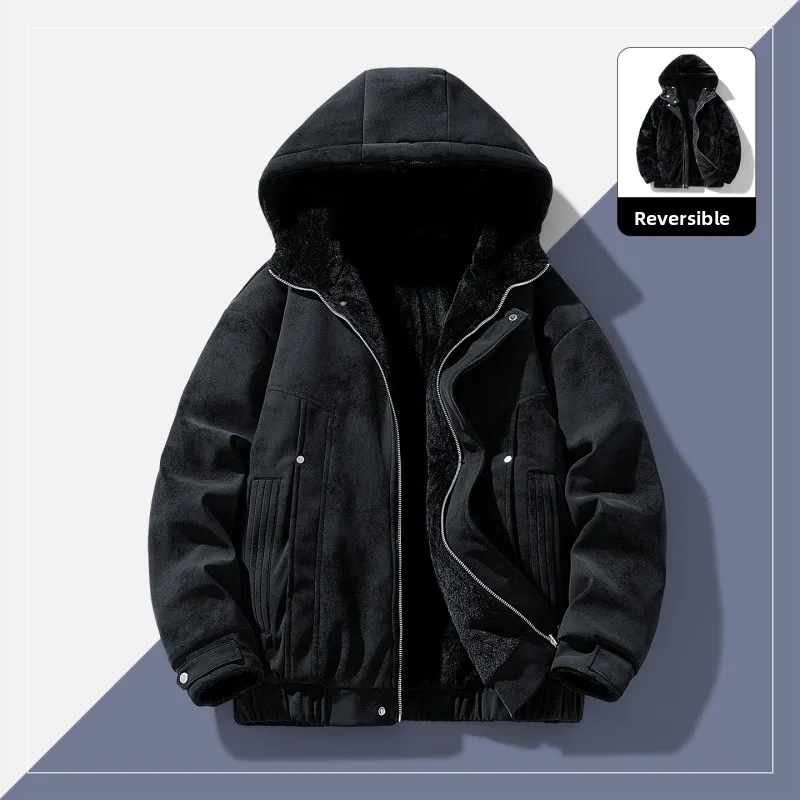 

Утепленная хлопковая куртка мужская зимняя теплая с капюшоном, защита от холода, повседневная верхняя одежда, модная, с наполнителем из полиэфирного волокна