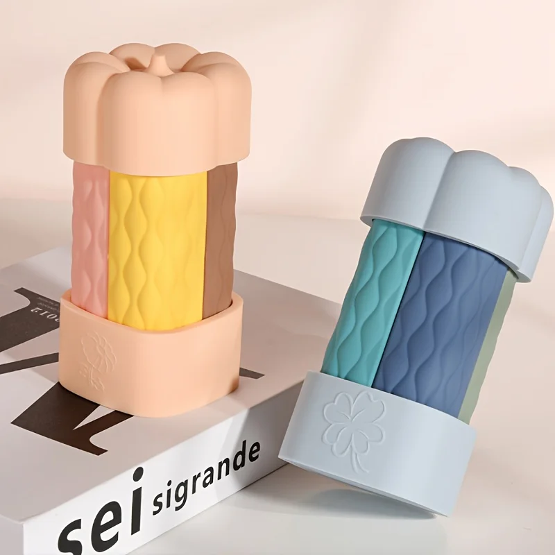 4 in 1 Travel Bottles Silicone Travel Containers BPA Free Leak Proof Refillable Bottle Set for Shampoo Conditioner Lotion