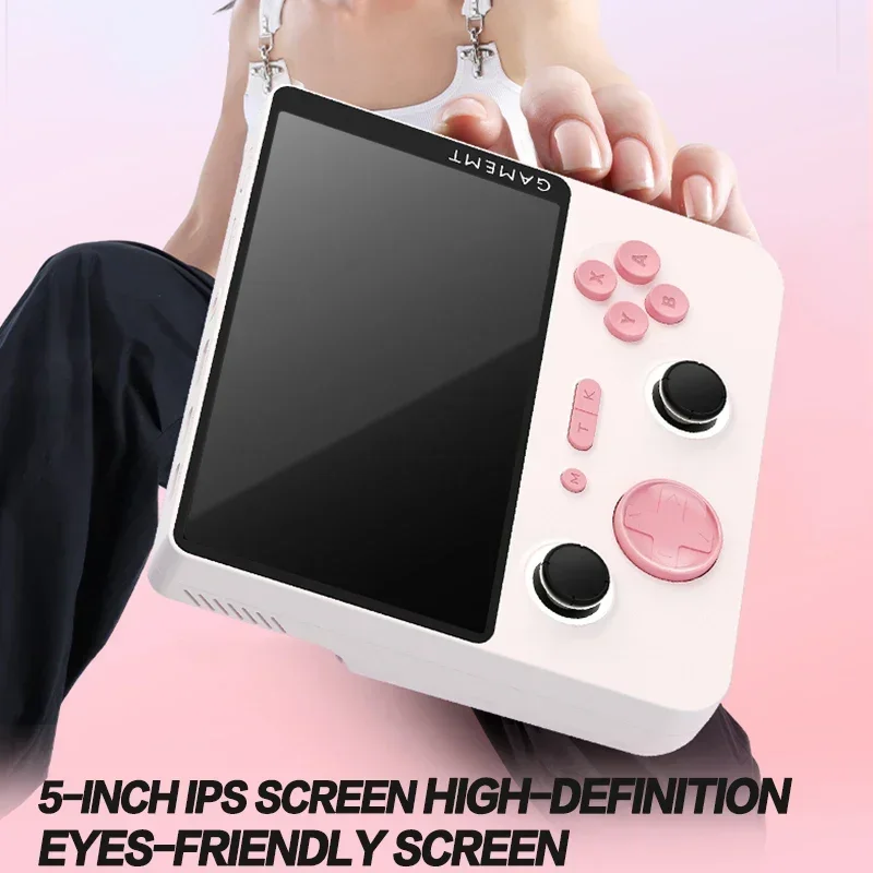 E5 PLUS Handheld Game Console Gamemt E5PLUS 5 inch HD IPS Screen Dual System Andorid Wifi  Retro Video GAME 2+16GB RK3566 Chip 6