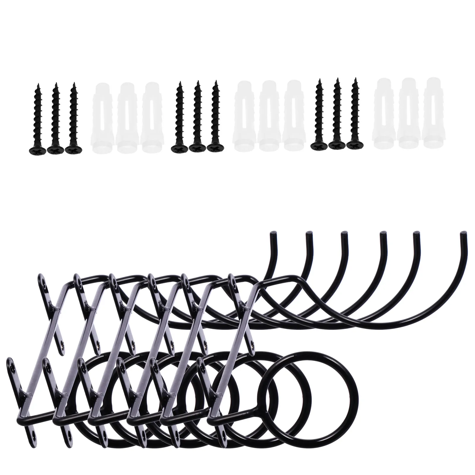 6Pcs Iron Wine Rack Wall-Mounted Wine Bottle Holder Spiral Storage Stand Decorative Metal Display Racks Iron Art Rack - view 3