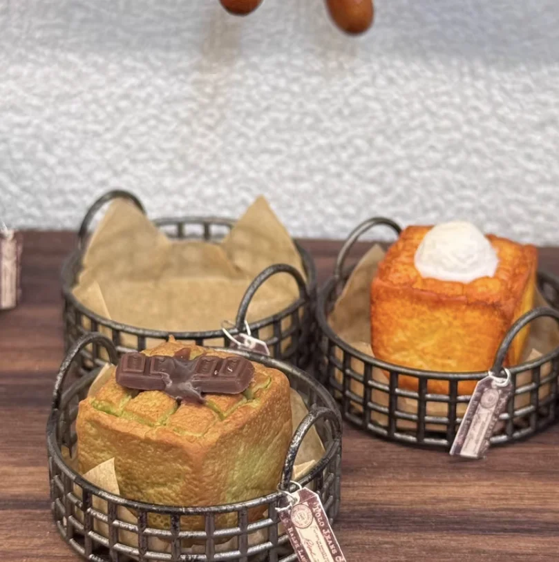 Handmade Miniature Clay Food Toys Mini Lunch Meat Can Bread Bear Cookies Dollhouse Decor Realistic 1/6 Dollhouse Play Food Set