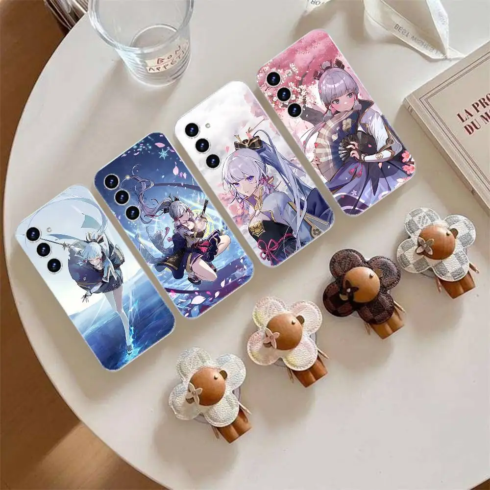 

K-Kamisato Ayakas Phone Case For Samsung Galaxy A52 A12 A51 S21 Edge S22ULTRA S23 S24 S25LITE Plus Ultra Transparent Cover