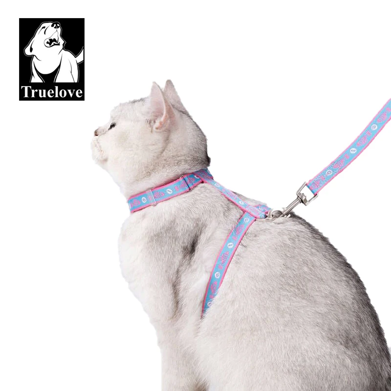 Truelove Pet Cat H-Shape Harness+Leash Set Vest-style and Puppy Chain Special Artifact to Prevent Break Free Home or Out TLH3912