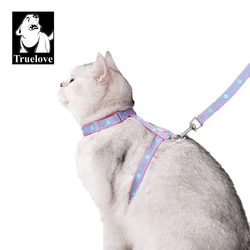 Truelove Pet Cat H-Shape Harness+Leash Set Vest-style and Puppy Chain Special Artifact to Prevent Break Free Home or Out TLH3912