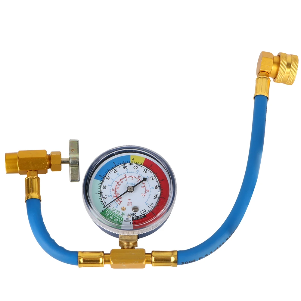 Reparing Tools Refrigerant Recharge Hose R134A  Accessories Car Air Conditioning Pressure Gauge Measuring Kit