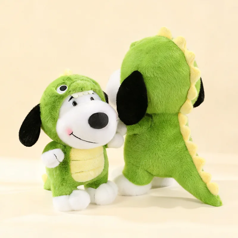 New Cute Snoopy Plush Toy Dog Stuffed Animal for Kids Birthday Gift Dinosaur Transform Plushie Doll Cuddly Toy Room decoration view 3