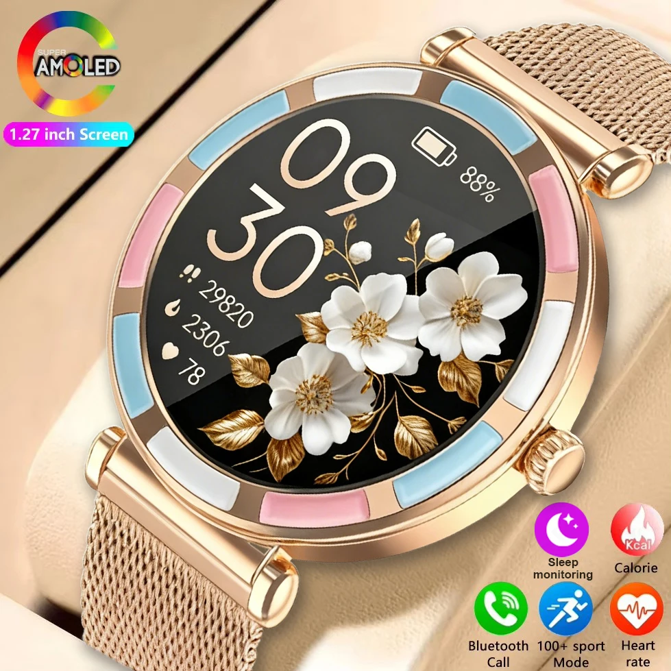 

Women Smart Watch Waterproof Fitness Tracker Bluetooth Call Music Smartwatch Woman Activity Pedometer Heart Rate Health Bracelet
