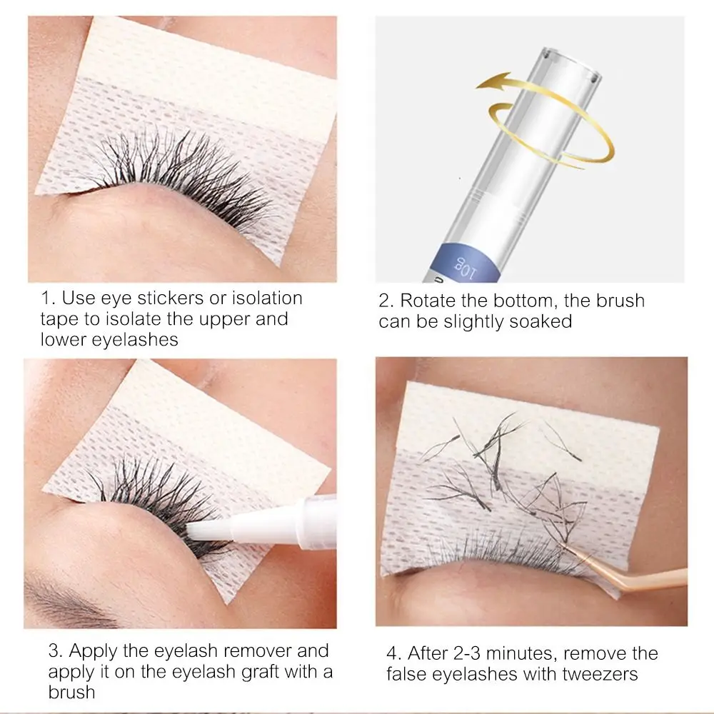 Dissolvant de cils semi-continu, outil rapide, stylo dissolvant de cils, colle d'extension de cils, gel dissolvant