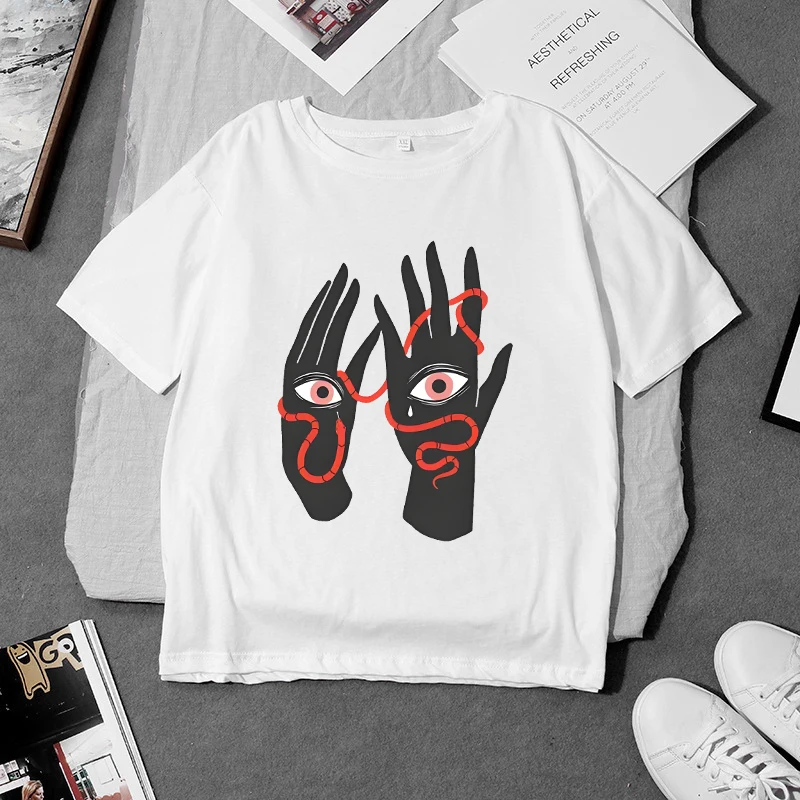 Harajuku Y2k Estetica Sottile Crop Top Americano Vintage High Street Casual T-shirt da donna 2000s Punk gotico Versatile Sexy Baby Tee