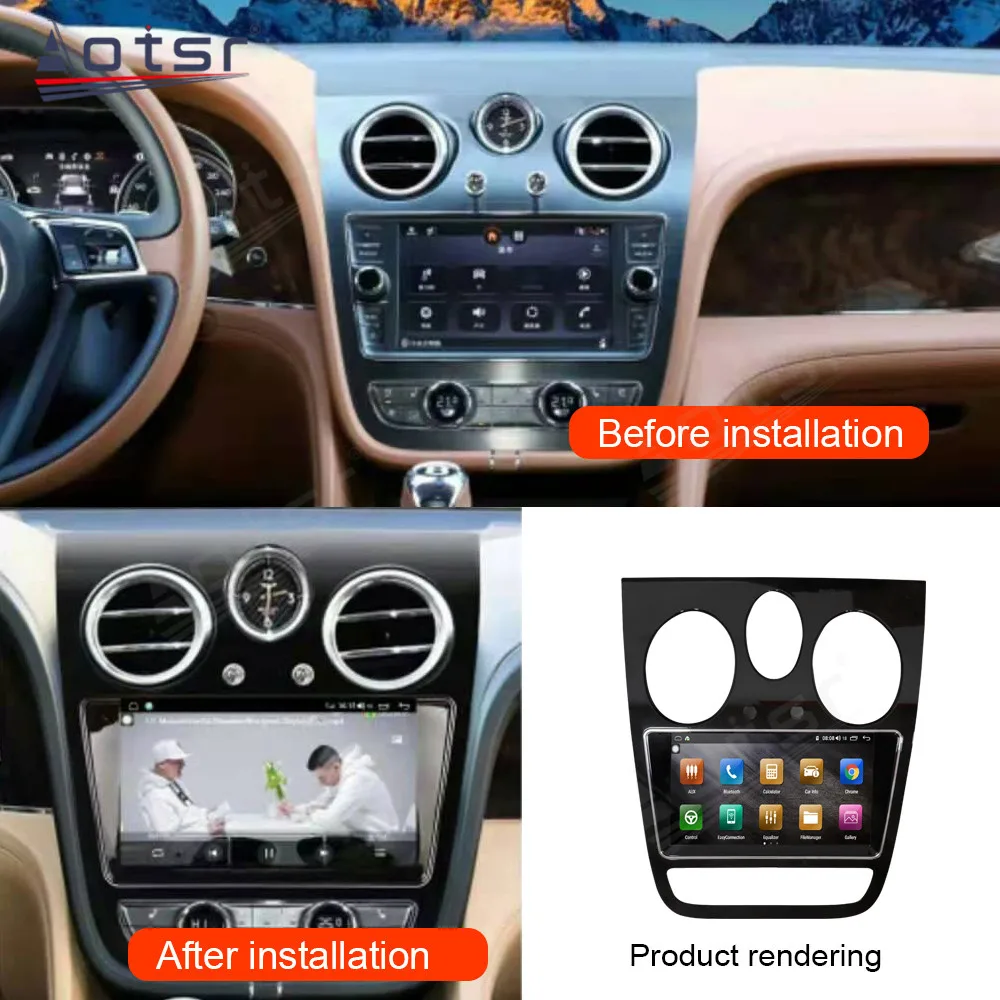 12+256GB Android 13.0 Car Radio Stereo For Bentley Bentayga 2016-2022 AutoRadio GPS Navigation Recorder Multimedia Carpaly Unit