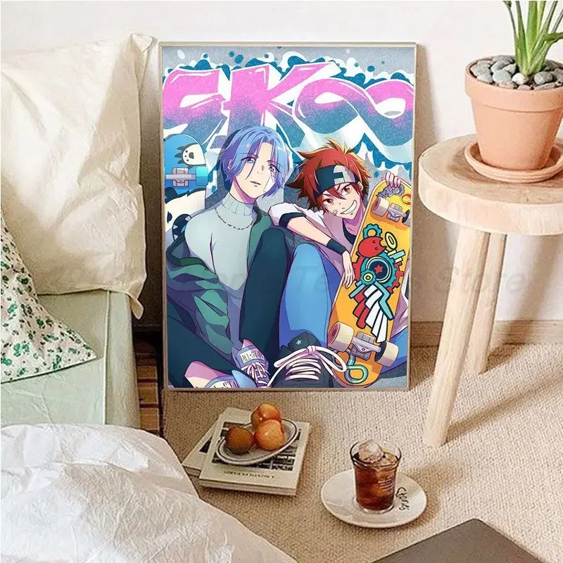 Hot Anime Sk8 The Infinity DIY Sticky Poster Fancy Wall Sticker For Living Room Bar Decoration Wall Decor