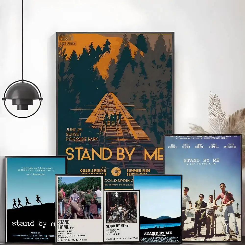 Stand By Me Poster No drilling required leaves no marks Self-adhesive stickers can be applied to any surface
