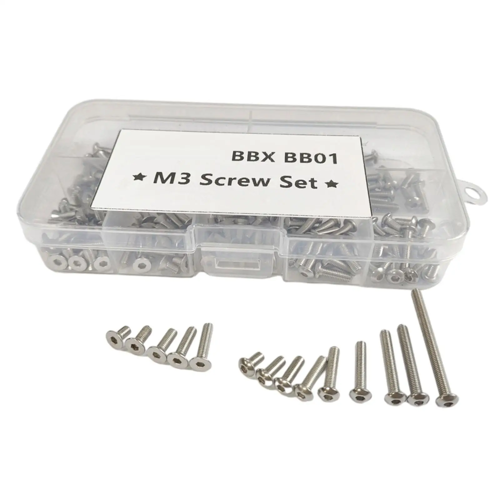 120 Pieces RC CAR M3 Screws Kits DIY Accessory for BB01 RC Car Truck Sturdy RC