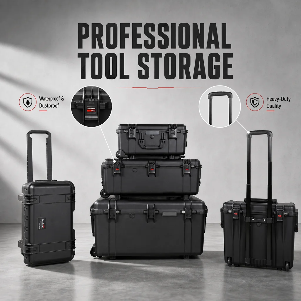 Wholesale OEM/ODM Hard PP Plastic Rolling Trolley Case IP67 Waterproof Shockproof Heavy Duty Equipment Storage Wheels Foam