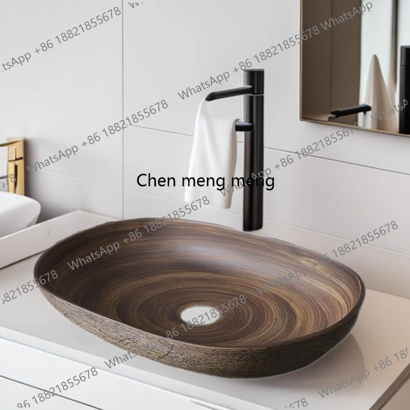 

Retro countertop basin Antique export Outdoor wash basin Garden art basin Bathroom ceramics