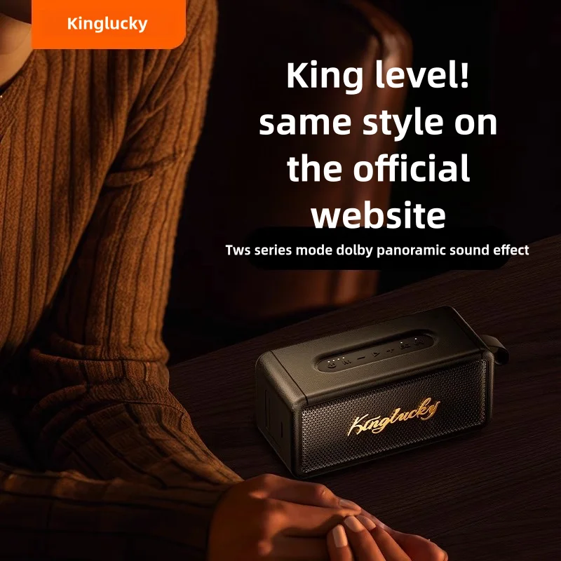 Kinglucky S17 بلوتوث مكبر صوت لاسلكي كبير قوي الصوت 100 واط IPX6 مقاوم للماء المنزل الأسرة الغناء للأطفال