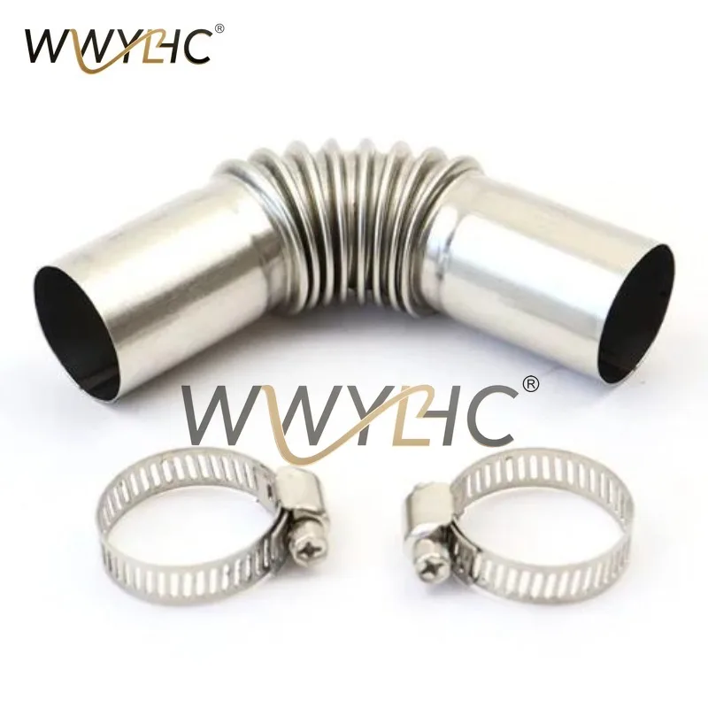 Bent Threaded Corrugated Tube Joint 13cm, General Exhaust and Smoke Exhaust Pipe Accessories