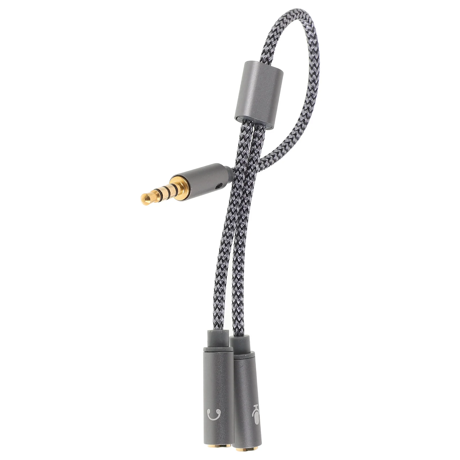 

Headphone Microphone Cable 3.5Mm Adapter For Bass Guitar Mic Splitter Dual Output Headphone Audio Splitter Cable Portable Audio