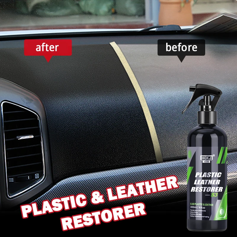 

S3 Car Plastic Restorer Polish for Interior Exterior Leather Liquid Dashboard Door Wax Plastic Restore Spray HGKJ