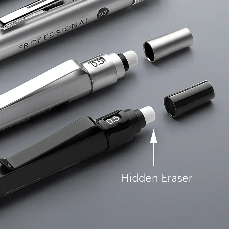 High Quality Metal Mechanical Pencils Set with Lead Refills Drafting Automatic Pencil 0.3, 0.5, 0.7, 2.0mm Pencil for Art Supply - 5